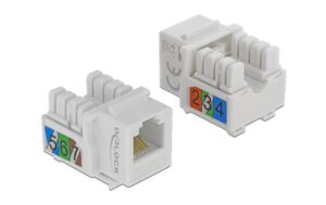 Delock Keystone Modul Cat.3, UTP, weiss extern: RJ45 Buchse, Intern LSA Leiste kaufen Schweiz | Mediatech.ch