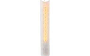 Sirius LED-Kerze Advent Calendar, Weiss D: 5 cm, H: 29 cm, 2xAA & 1xCR2032 Batt.