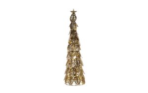 Sirius LED Baum Kirstine, Gold, mittel indoor, 20x LED, H: 53.5 cm, 2xAA Batt.