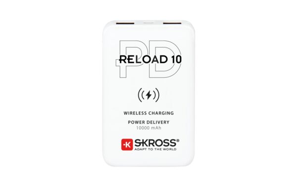 1026278 - Mediatech SKROSS RELOAD 10 PD Qi Power Bank 10'000 mAh, USB A 2A, USB C 2A, 5 / 9V