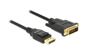 1028635 - Mediatech Delock DisplayPort - DVI-D Kabel, 2m Schwarz, Auflösung bis 3840 x 2160 @ 30 Hz kaufen Schweiz | Mediatech.ch