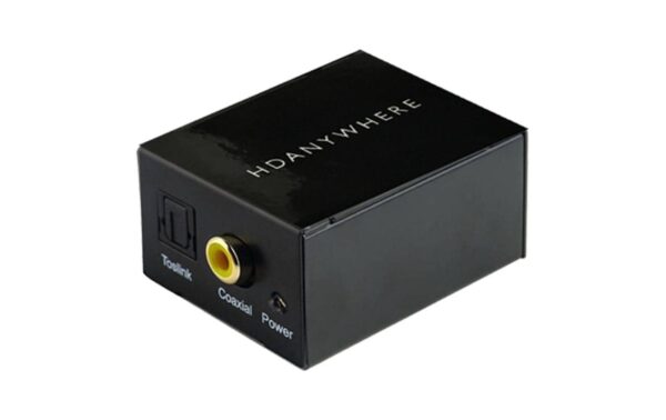 HDanywhere DAC Audio Konverter, DA, Koax/Toslink>Cinch