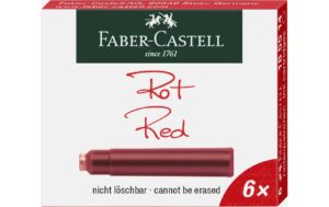 Faber-Castell Tintenpatrone 6 Stück rot