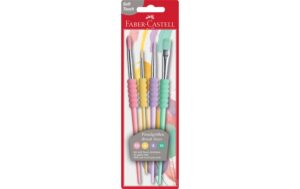 Faber-Castell Pinsel-Set Soft-Touch Pastell 4 Grössen (4/8/10/12)