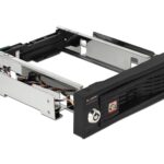 Delock HDD Einbaurahmen, 3.5 HDD in 5.25 schwarz, Hot-Swap