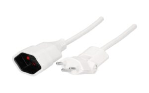 Max Hauri Verlängerungskabel 1 m weiss Clip-Clap-Stecker angespritzt, Kinderschutz kaufen Schweiz | Mediatech.ch