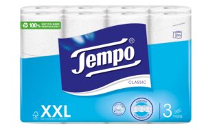 Tempo Toilettenpapier 3-lagig weiss 24 Rollen à 150 Blatt 3-lagig