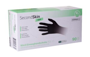 1046780 - Mediatech SecondSkin Nitril-Handschuhe XL schwarz, 90 Stk