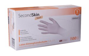 SecondSkin Latexpuderfrei Einweghandschuh S 1 VP à  100 Stück