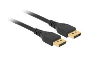 Delock DisplayPort - Displayport Kabel, 1m Schwarz,7680x4320@60Hz,ohne Einrastfunktion