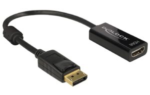 Monitoradapter DP zu HDMI, passiv, 4K DP Stecker zu HDMI Buchse, 20cm, schwarz