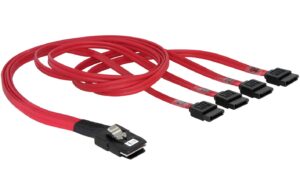 Delock HD-Mini SAS Kabel SFF-8087 zu 4x SATA 7 Pin, 0.5m