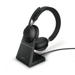 Jabra Evolve2 65 Duo MS Schwarz BT380, USB-C, Stand