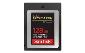 SanDisk CFexpress Extreme Pro 128GB Typ B Lesen 1700MB/s, Schreiben 1200MB/s