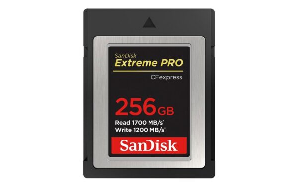 SanDisk CFexpress Extreme Pro 256GB Typ B Lesen 1700MB/s, Schreiben 1200MB/s