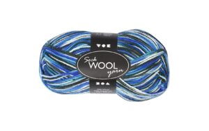 Creativ Company Sockenwolle 50g 200 m, Blau-Türkis