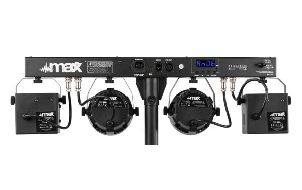 Max PartyBar 12 2x PAR-Strobe, 2x Derby IRC, Stand