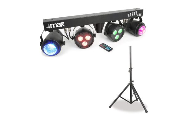 1058530_2 - Mediatech Max PartyPar Kit 2x Par 3x3W, 2x Jelly, 4-in-1, RGBW, Stand