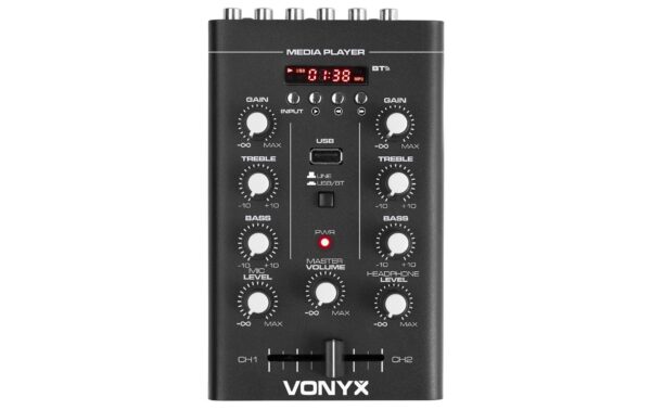 Vonyx STM500BT 2-Kanal Mixer, BT, MP3, Display kaufen Schweiz | Mediatech.ch