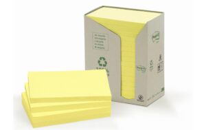 3M Post-it Recycling Notes Turm gelb 16 Blöcke à 100 Blatt, 127 x 76 mm