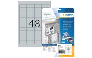 Herma Typenschild-Etiketten 4221 45.7x21.2 1200 Etiketten, A4, 25 Blatt, silber