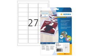 Herma Sicherheitsetiketten 4233 63.5x29.6 675 Etiketten, A4, 25 Blatt