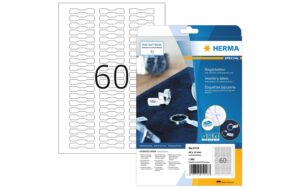 Herma Textil- und Hängeetiketten 49x10 mm 1500 Etiketten, A4, 25 Blatt