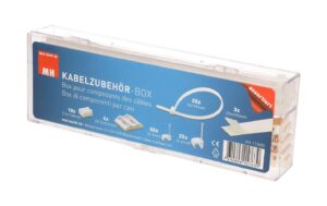 Max Hauri Kabel Zubehör Set mit Kabelbinder, Nagelbriden, Klettband