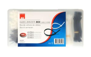 Max Haur iKabelbinderbox Set 400 Stück 2.5x100mm bis 4.5x190mm