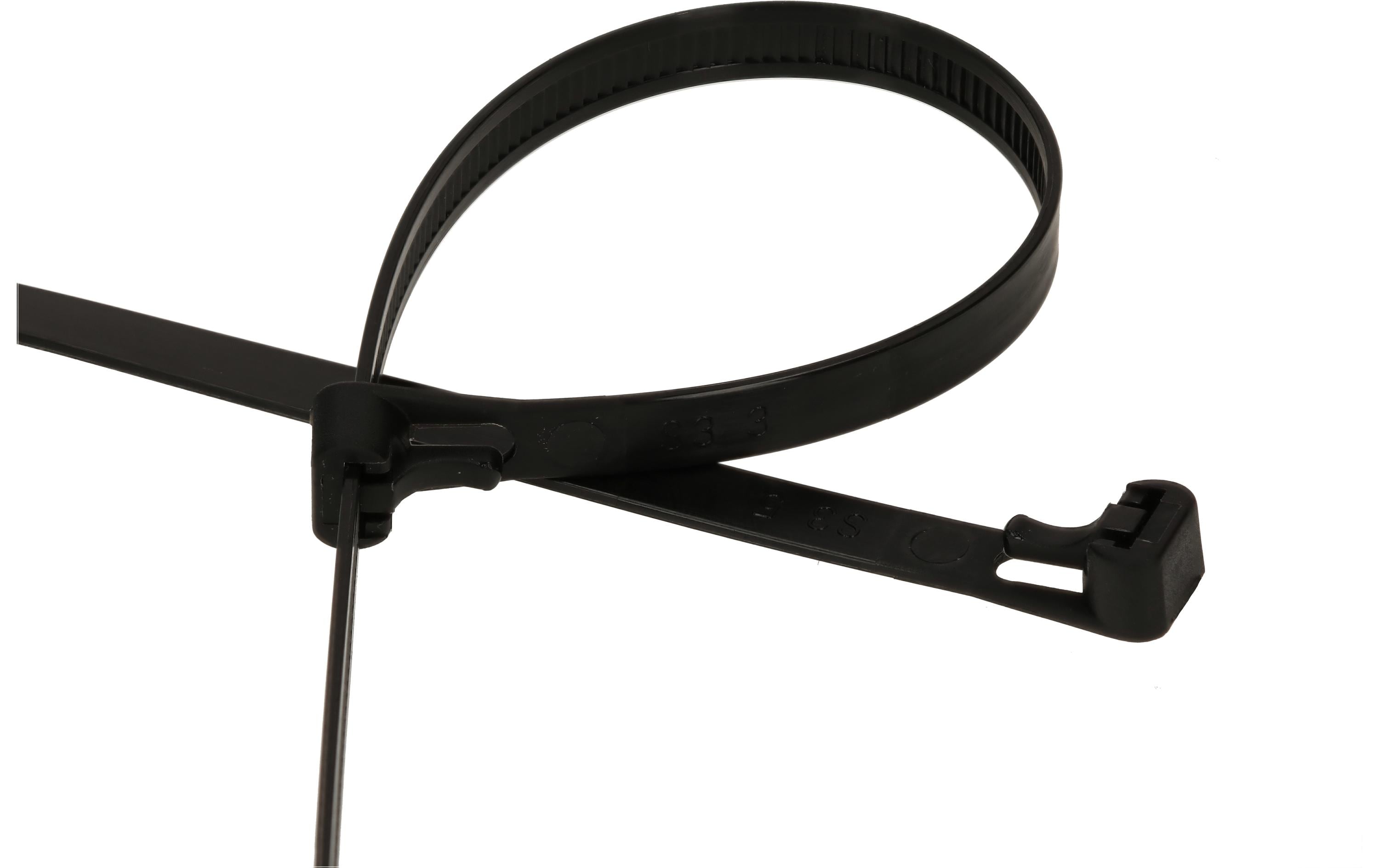 1061129_2 - Mediatech Max Hauri Kabelbinder 200 x 7.5 schwarz, 20 Stück, wiederlösbar