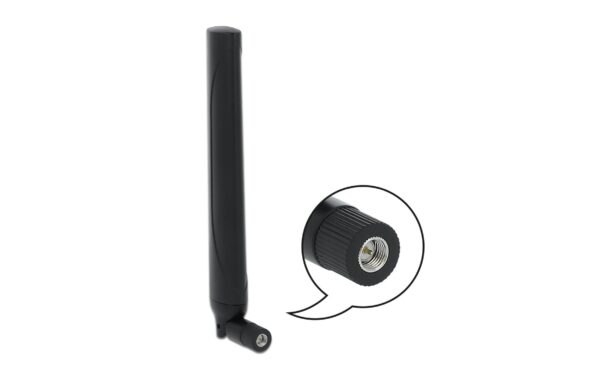 LTE Antenne, SMA-Stecker, -0.5-2.3dBi omnidirektional, schwarz