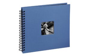 Hama Spiral-Fotoalbum Fine Art Azur 36x32cm, 50 schwarze Seiten