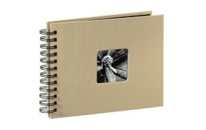 Hama Spiral-Fotoalbum Fine Art Taupe 24x17cm, 50 schwarze Seiten