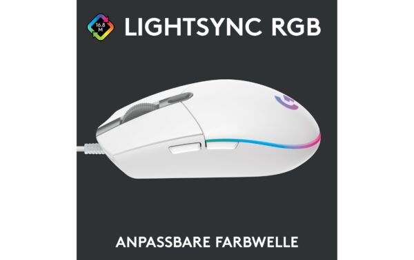 1065911_2 - Mediatech Logitech G203 Lightsync Gaming Mouse white USB