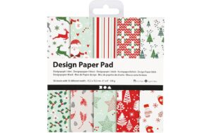 Creativ Company Design-Papier Weihnachten 50 Blatt, 15.2 x 15.2 cm, 120 g