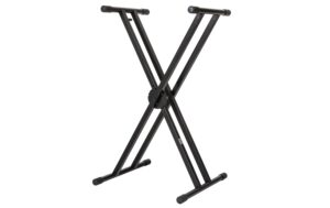 Bemero KS-8020BK Keyboardständer X-Stand, doppelt verstrebt, Höhe: 680-980mm