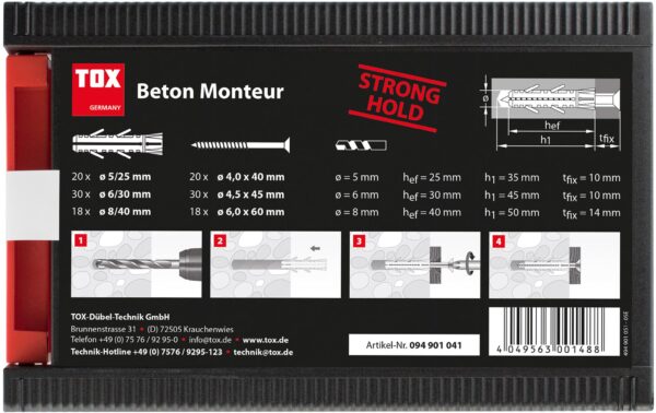 TOX Monteur Beton 136 tlg. Set
