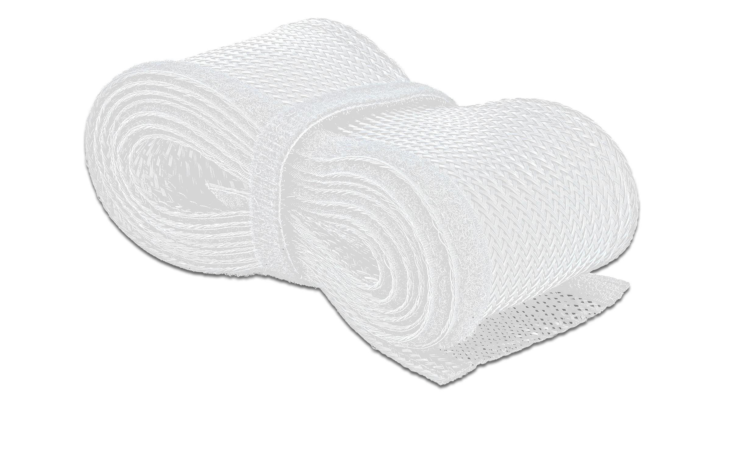 1077558 - Mediatech Delock Geflechtskabelschlauch, 2mx19mm selbstschliessend,schneidbar,hitzebeständig