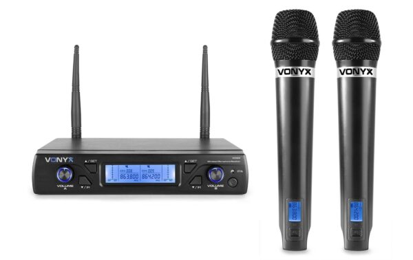 Vonyx WM62 Drahtlosmikrofon, 2 Stk., UHF, 16Ch kaufen Schweiz | Mediatech.ch