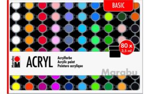 Marabu Acrylfarbe Set Basic 80 x 3.5 ml