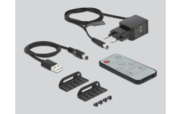 Delock 3 Port HDMI Switch 4K/60Hz, Audio ex Manuel+Fernbedienung, 3840x2160@60hz, ARC