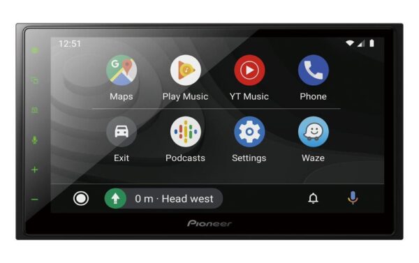 Pioneer 6.8 Apple CarPlay,Android Auto Weblink (Youtube, yelp), 800x480 pixel