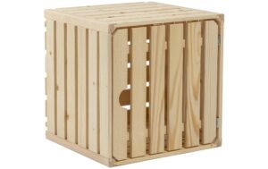 Holz Zollhaus A 1/2 CH-Holzharasse, Türe Natur, 35 x 35 x 32 cm, Fichte/Tanne/Buche