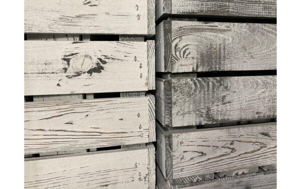 1082399_2 - Mediatech Holz Zollhaus Obstharasse Vintage Shabby Weiss, Kiefer, 50x40x30 cm, FSC 100%