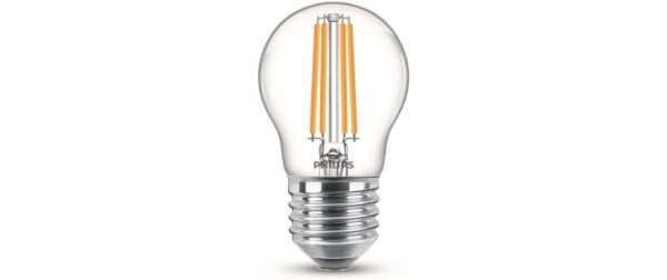 1086955 - Mediatech Philips LED Lampe 6.5W (60W) E27, P45, 806lm, 2700K, klar kaufen Schweiz | Mediatech.ch