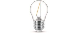 1086962 - Mediatech Philips LED Lampe 1.4W (15W) E27, P45, 136lm, 2700K, klar kaufen Schweiz | Mediatech.ch