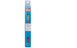 Prym Woll-Häkelnadeln, Soft-Griff Alu silber, 4 mm x 14 cm, Karte