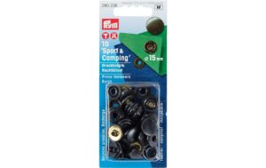 Prym Druckknöpfe Camping zum nachfüllen brüniert, 15 mm, Karte 10 Stück