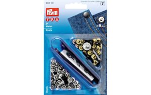 Prym Nieten, silber, alteisen 9 mm, Karte 24 Stück