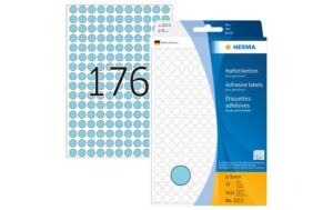 Herma Vielzwecketiketten 2213 blau 5632 Etiketten, A4, 32 Blatt, 8 cm